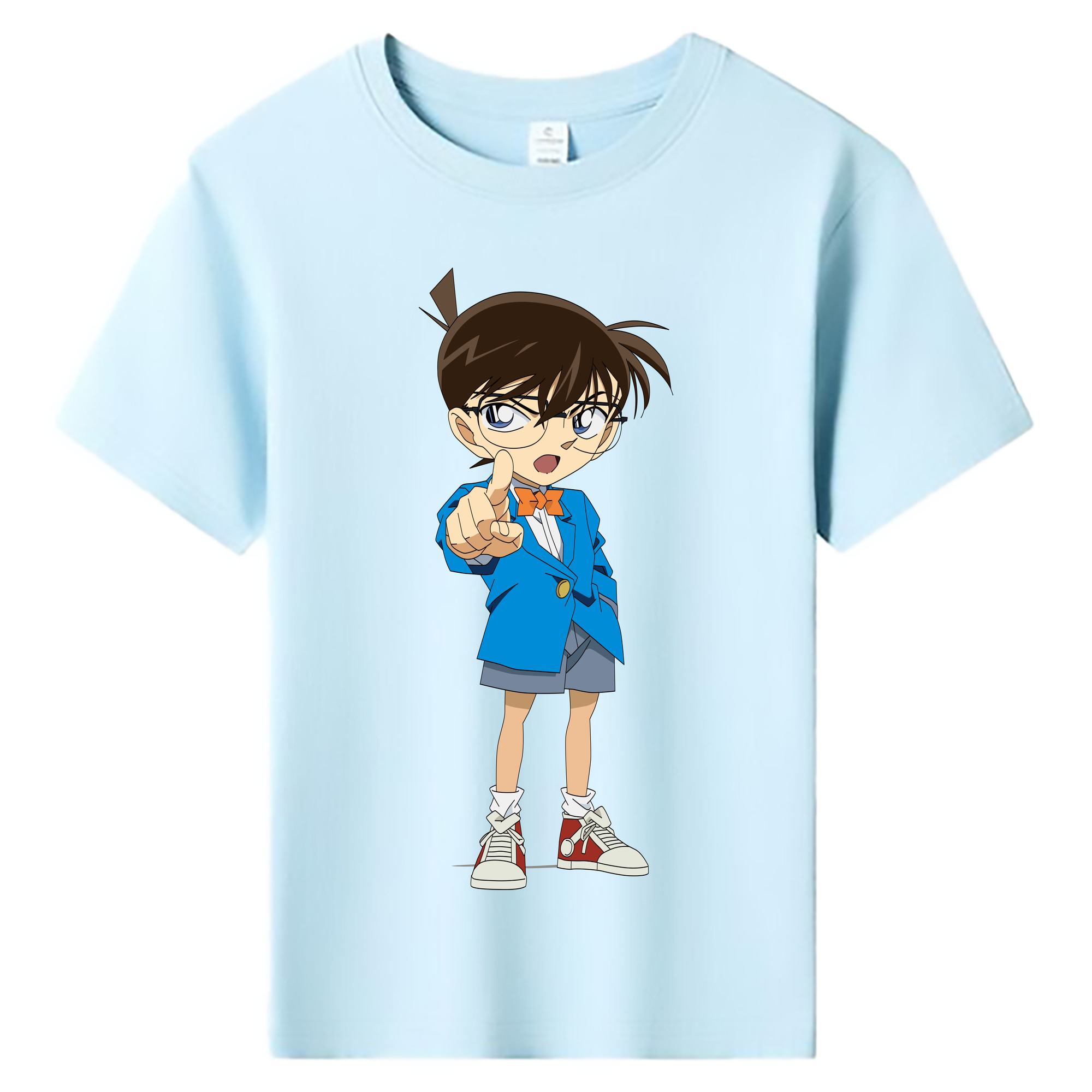 （画像用） 名探偵コナン 江戸川 コナン Detective Conan Conan Edogawa 綿100％キッズTシャツ（フロントプリント）